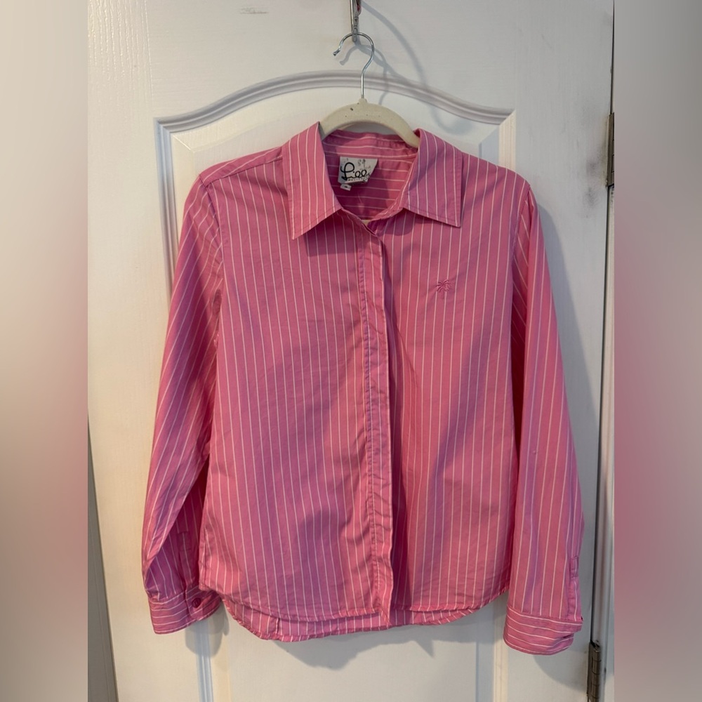 Lilly Pulitzer Pink Striped Women’s Button Down Shirt